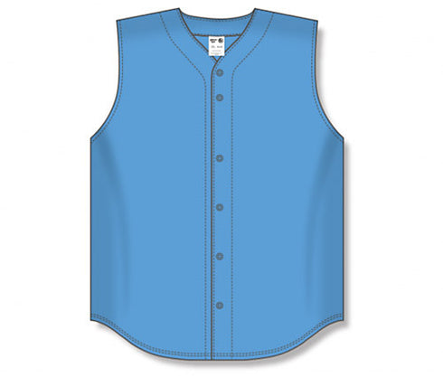 Athletic Knit Full Button Sleeveless Baseball Jersey (BA1812)